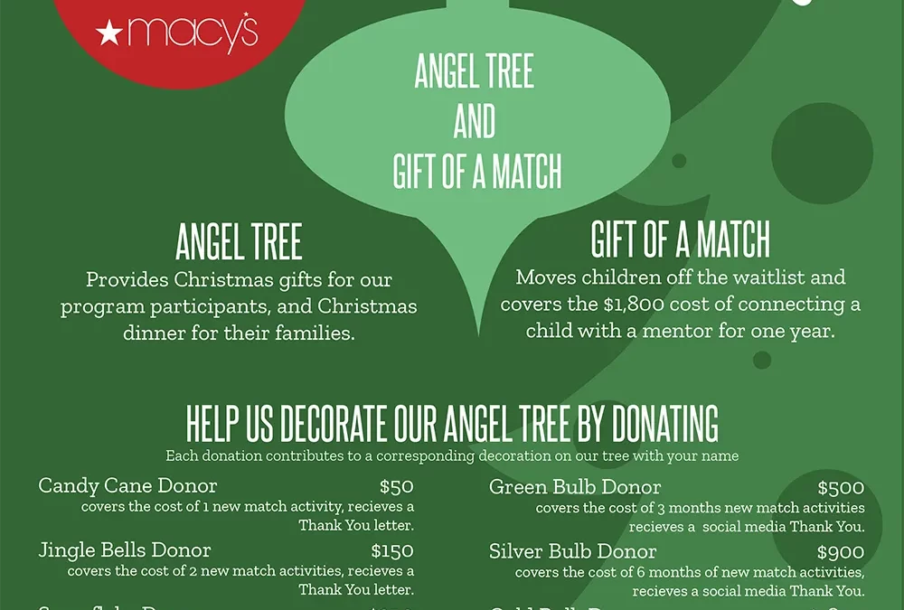 Angel Tree and Gift of A Match fundraising campaign Starts Nov 6th